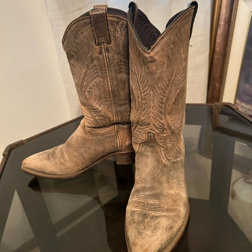Soft leather cowboy boots - Picture 3 of 5